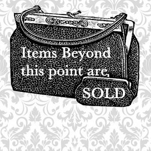 ITEMS BEYOND THIS POINT ARE SOLD